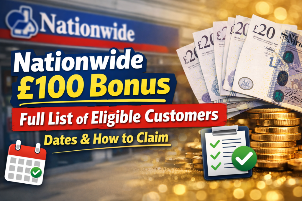 Nationwide £100 Bonus: Eligibility, Payment Dates & Claim