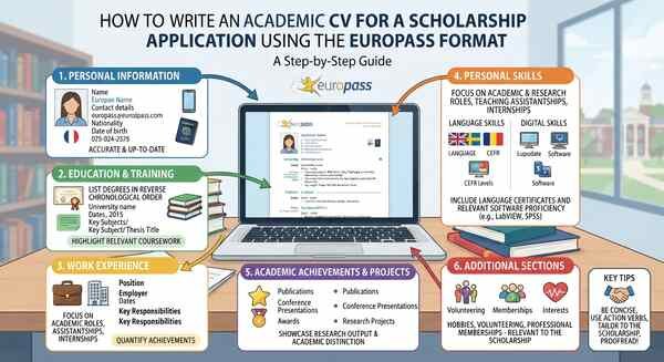 How to Write an Academic CV for a Scholarship Application Using the Europass Format?